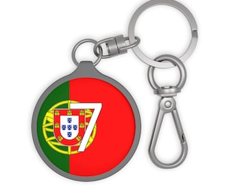 Portugal Flag Number 7 Cristiano Keyring Tag Keyring