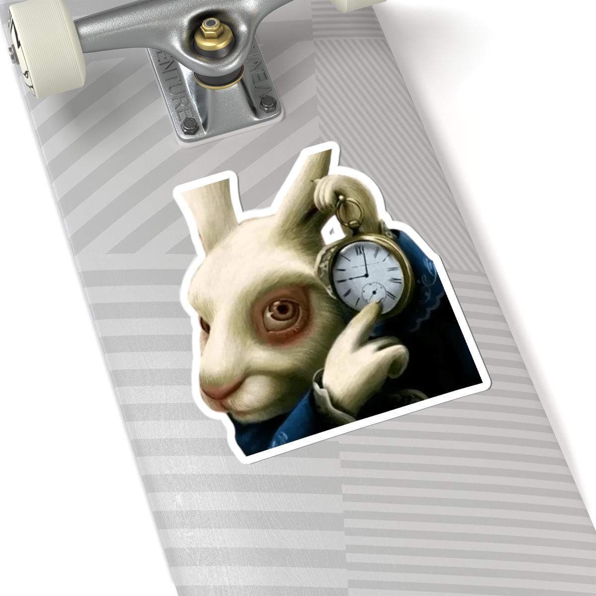White Rabbit Holding Pocket Watch All Roads Lead to Rome Meme Kiss-cut ...