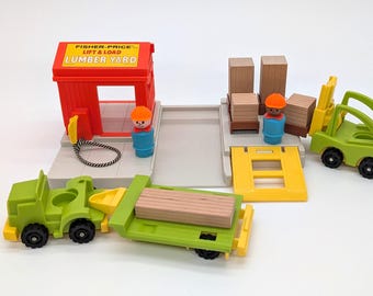 Complete Your Lift & Load Lumber Yard #944 Vintage Fisher Price Little People Set – Replacement Accessories and Figures Sold Individually