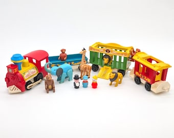 Fisher Price Little People Circus Train #991 Complete Set | Vintage Fisher Price Original Play Set with All Figures & Pieces