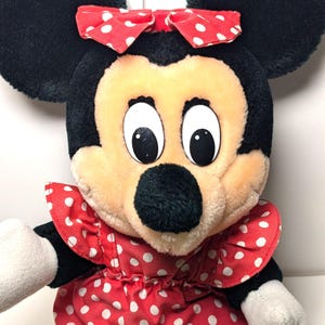 Vintage Disneyland Walt Disney World Minnie Mouse 14" Plush Doll Toy