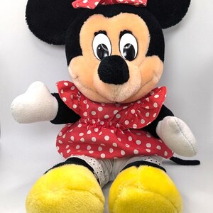 Vintage Disneyland Walt Disney World Minnie Mouse 14" Plush Doll Toy