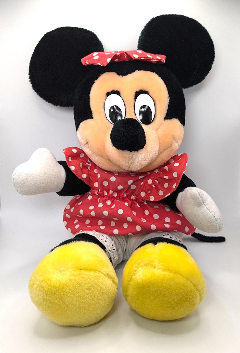 Vintage Disneyland Walt Disney World Minnie Mouse 14" Plush Doll Toy