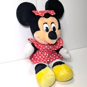 Vintage Disneyland Walt Disney World Minnie Mouse 14" Plush Doll Toy