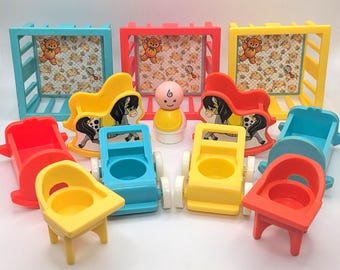 Complete Your Nursery #761 Vintage Fisher Price Little People Set by Piece – Sold Individually