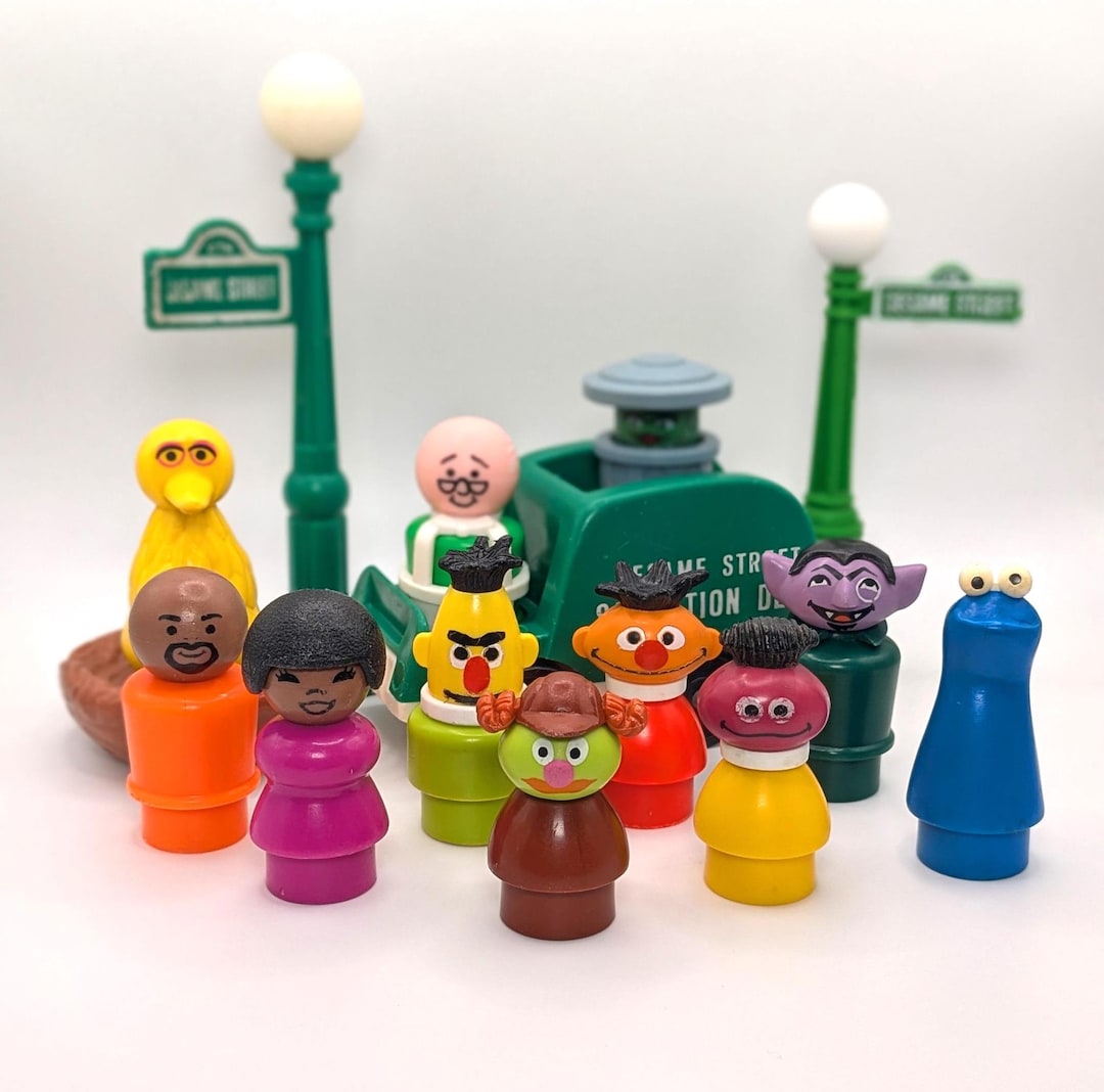 Vintage Little People Sesame Street Fisher Price Set Figures - Ernie ...