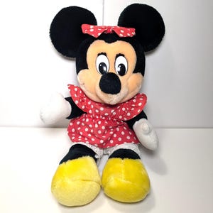 Vintage Disneyland Walt Disney World Minnie Mouse 14" Plush Doll Toy
