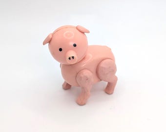 Vintage Pink Pig Fisher Price Little People - Farm Animal From
