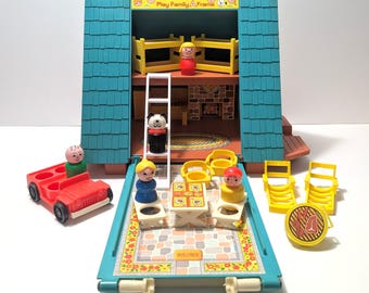 Complete Your A Frame House #990 Vintage Fisher Price Little People Set – Individual Replacement Accessories & Figures