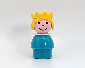 1988 Classic Edition Castle Princess from Fisher Price Little People Set 993 - Hard to Find HTF Rare Plastic Body Blonde Hair & Yellow Crown