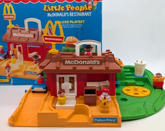 Vintage Fisher Price Little People McDonald's Restaurant #2552 Playset | Collector's Set with Original Box
