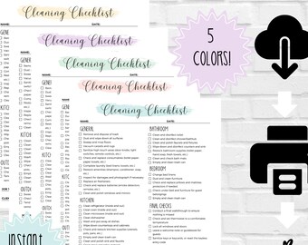 Airbnb Cleaning Checklist Printable: Editable Home Management Template (PDF)