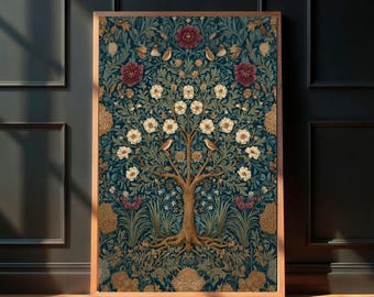 William Morris Tree of Life Art Print, Botanical Decor (Digital Download)