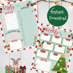 Christmas Printable To Do List, Printable Weekly To Do List,Printable Daily To Do List, Digital Download, Instant Download,Holiday Planner
