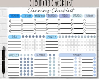 ADHD Cleaning Planner: Weekly Chore Chart (Editable, Printable)