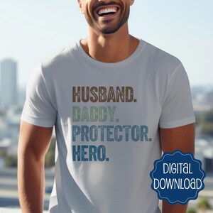 Design para o Dia dos Pais, Marido e Papai Herói PNG, Presente Único para o Pai, Design Retrô para o Dia dos Pais, Sublimação para o Pai, Presente para o Vovô, Design de Chapéu para o Pai