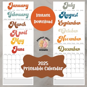 Kalender 2025 afdrukbaar, afdrukbare kalender, kalender 2025, kalender direct downloaden, afdrukbare kalender 2025, retro kalender afdrukbaar 2025