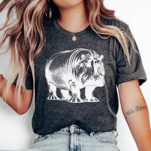 Hippo Graphic T-shirt, Cute Animal T-Shirt, Zoo Crew Shirt, Hippopotamus Shirt, Cute Hippo Tee, Safari Shirt, Zoo Shirt, Animal Lover Gift