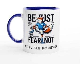 CARLISLE UNITED FC inspired football supporter fan mug ‘football gift ideas’ ‘Secret Santa’ Cumbrians Cumbria
