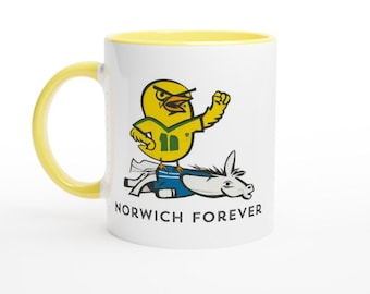 NORWICH CITY FC inspirierte Fußball Tasse Fan Geschenkideen 'Secret Santa' Kanarien 'Crail Road'