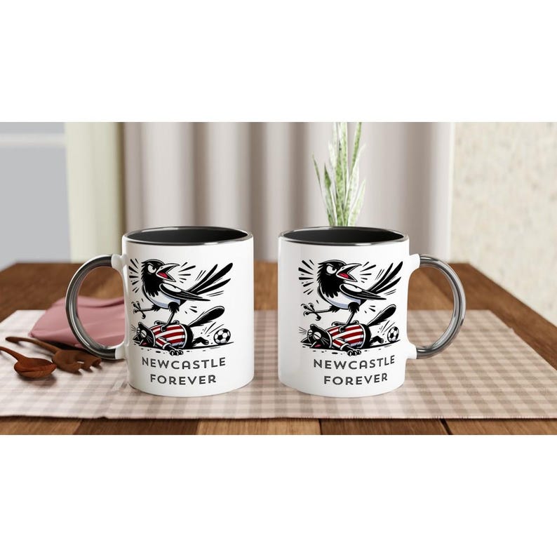 NEWCASTLE UNITED FC inspirierte Fußball Tasse Fan Geschenkideen 'secret Santa' Magpies Geordies St James' Park Bild 3