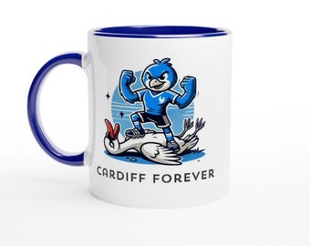 CARDIFF CITY FC inspirierte Fußball Tasse Fan Geschenkideen 'Secret Santa' 'Blue Birds'