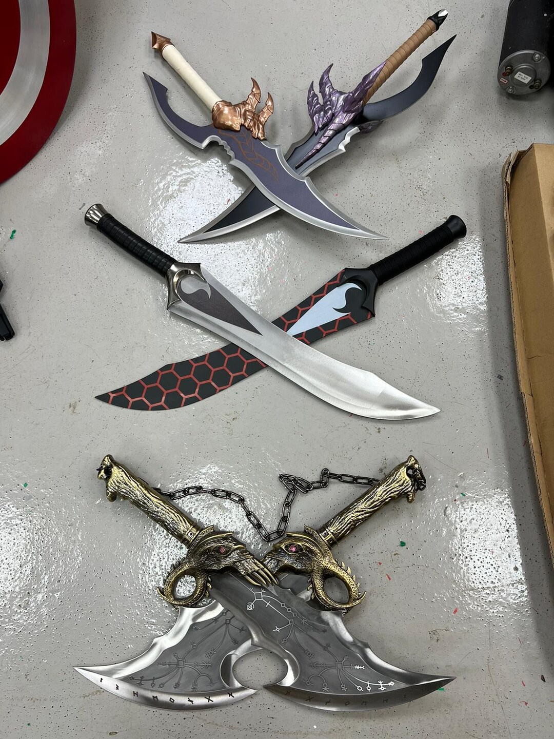 God War Fate Solo Pair Steel Blade Sword Dagger Cosplay Metal Weapon - Etsy