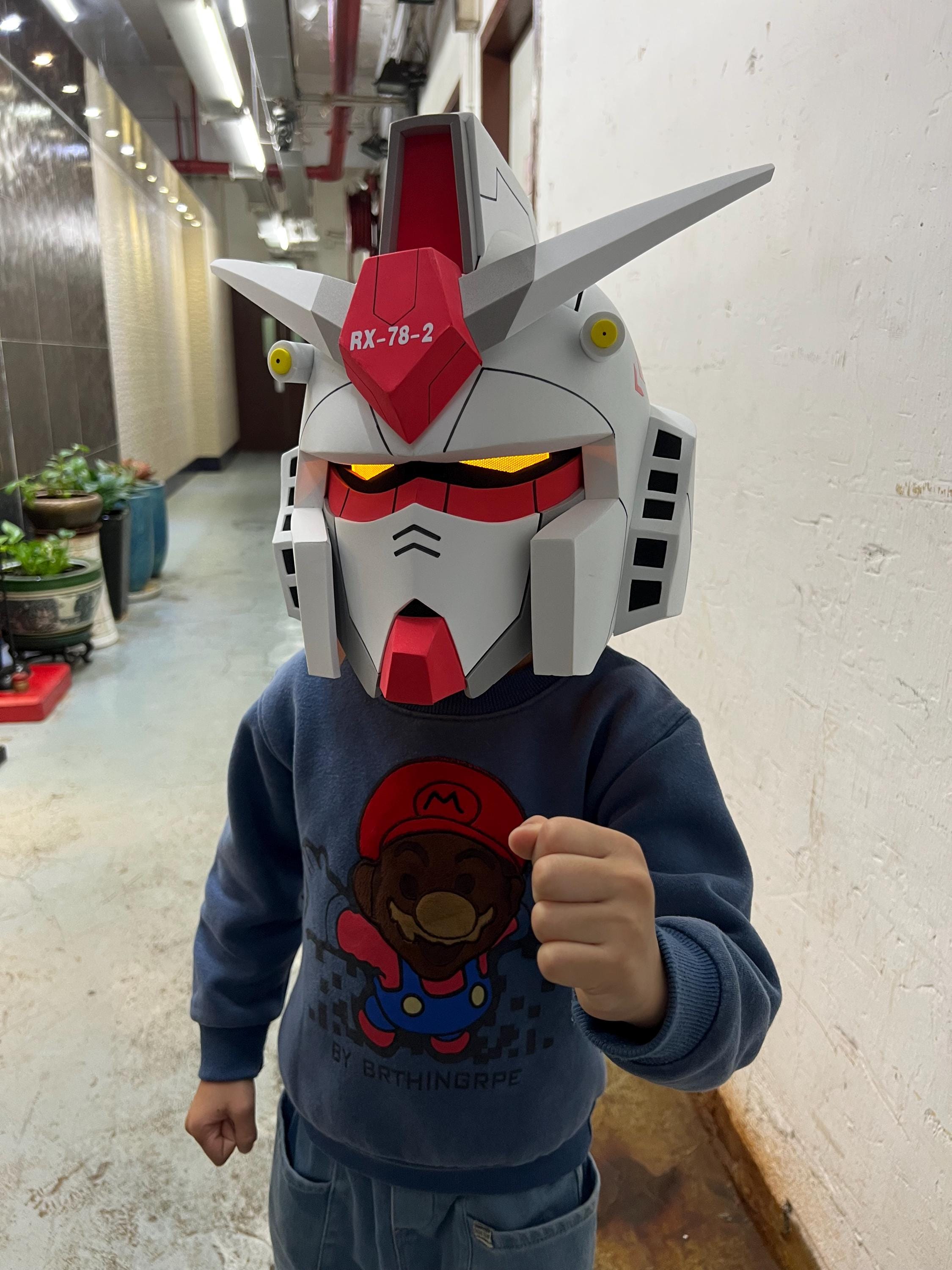 EVA Rx-78 Wing Zero Unicorn Freedom Gundam Zaku LED Head Helmet