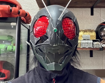 3Dプリントマスク仮面ライダーブラックサンシャドームーンコスプレLED