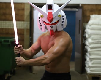 EVA Rx-78 Wing Zero Unicorn Freedom Gundam Zaku LED Head Helmet cosplay mask