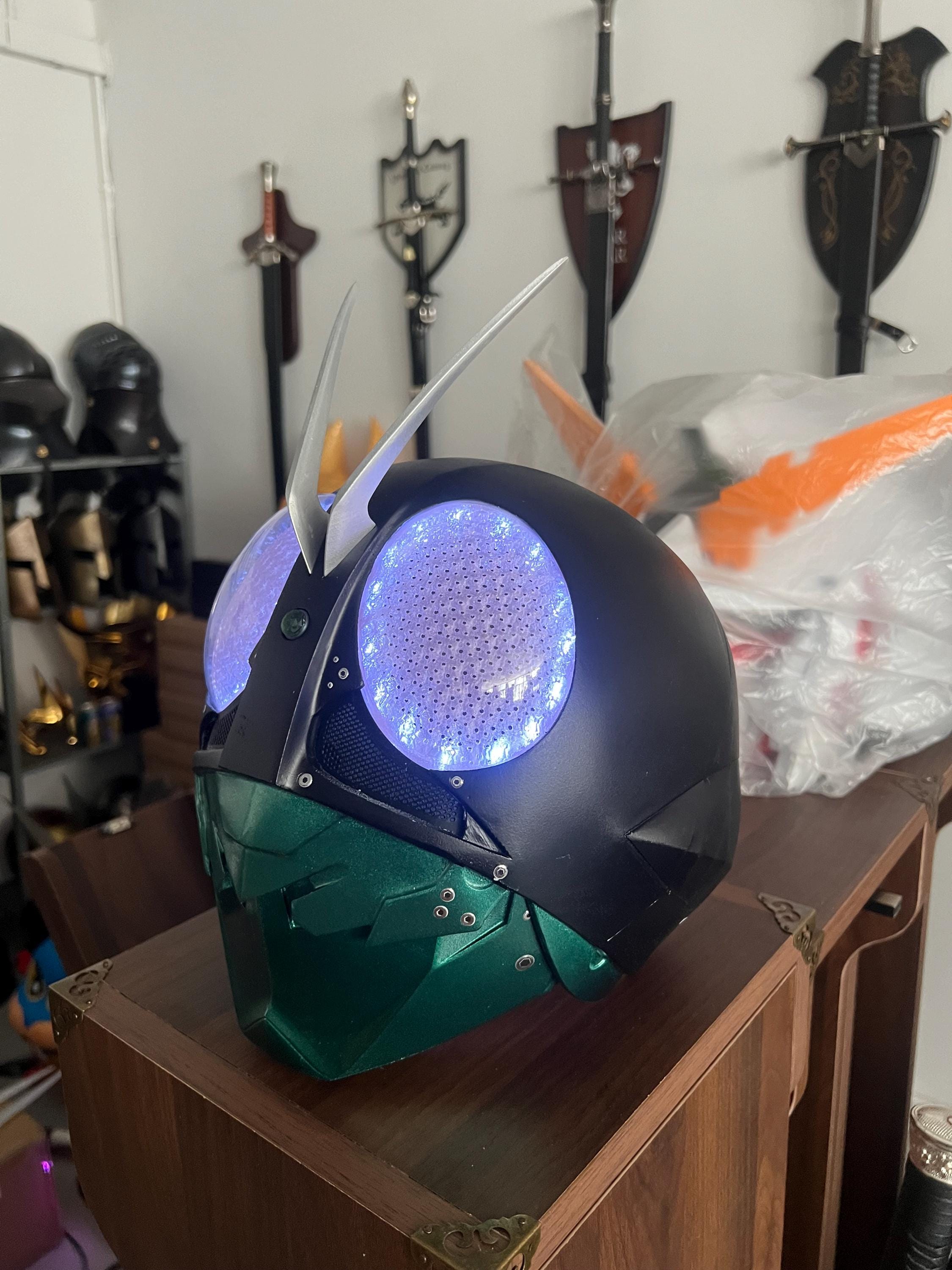 3Dプリント 仮面ライダー2023 V1 コスプレ LEDヘルメットマスク - Etsy