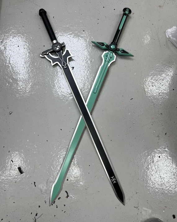 SAO Elucidator Dark Repulser Genshin Impact Steel Sword Cosplay