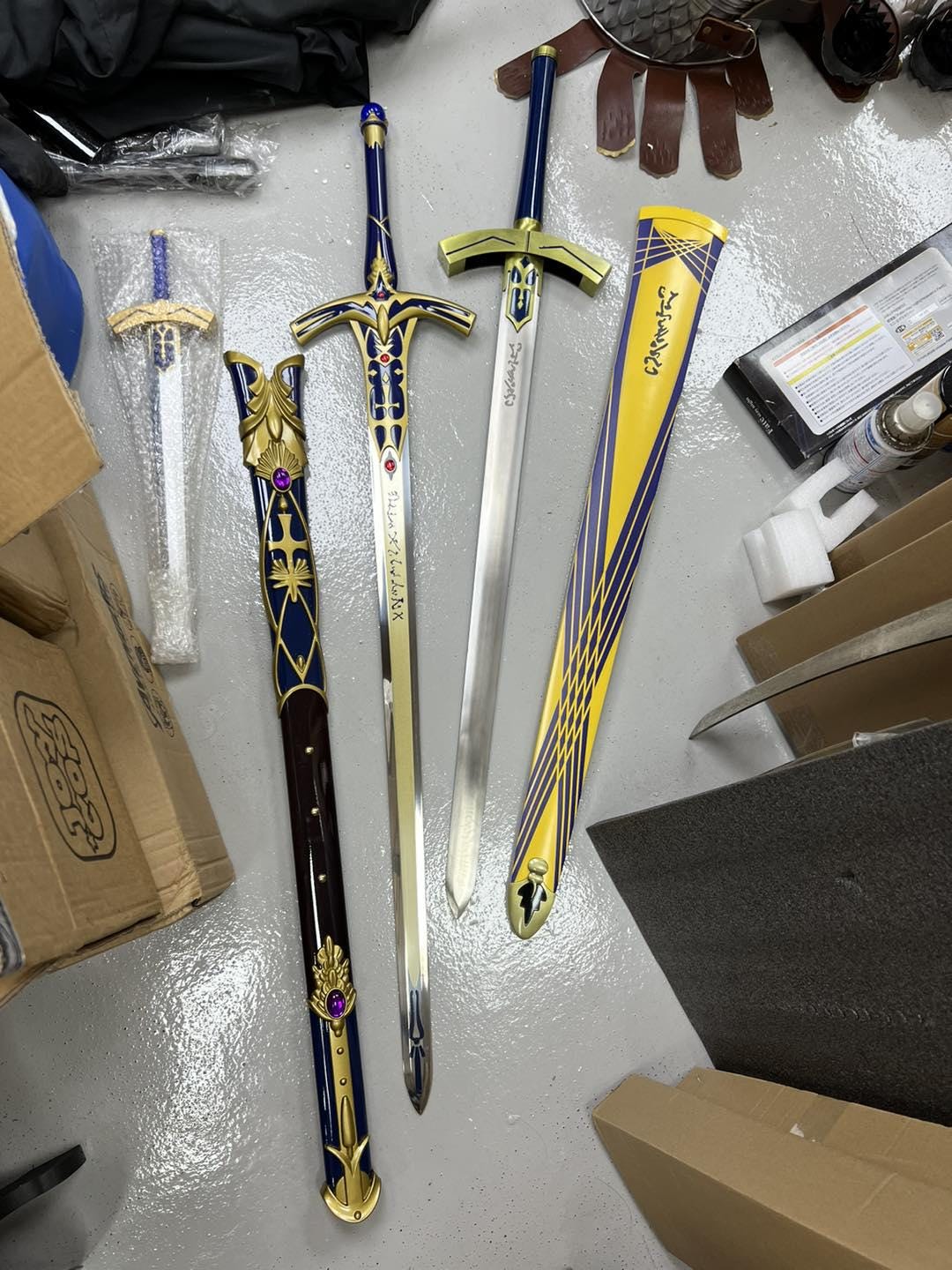 Steel Fate Stay Night Excalibur Calibur King Sword Black Jeanne Red Saber Blade cosplay metal weapon