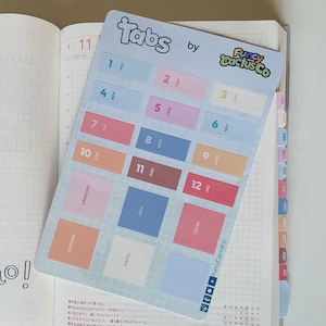 Etiquetas Marcapáginas para Agenda A5 | Stickers Mensuales y de Secciones para Hobonichi Cousin