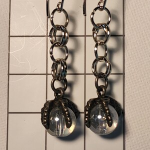 Dragon claw chainmail dangle earrings