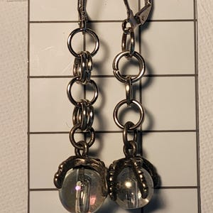Dragon claw chainmail dangle earrings