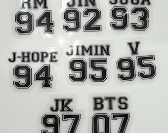 BTS JERSEY Lightstick Vinyl Decal