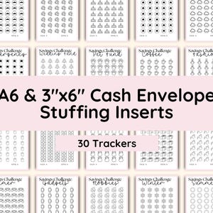 A6 Savings Challenge Planner Inserts Low Income Savings Budget Binder Cash Stuffing Trackers Money Challenge Cash Envelope System