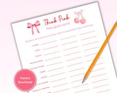 Think Quick Galentines Game Ladies Night Adult Icebreaker Game Coquette Cherry Girls Night Game Valentine Party Activity