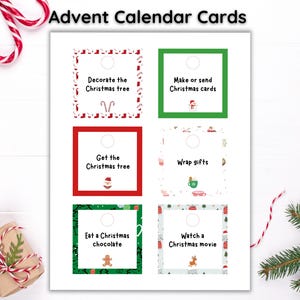 Adventskalender Aktivität für Kinder, Adventskalender zum Ausdrucken