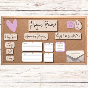 Prayer Board Printable Kit, Prayer Board for Women, Prayer Collage Kit, Pink Prayer Board, Printables for prayer board party