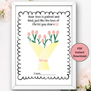 Fingerprint Craft Christian Mothers Day Bible Verse Sunday School Activity Handprint Gift for Mom from Toddler Fingerprint Art