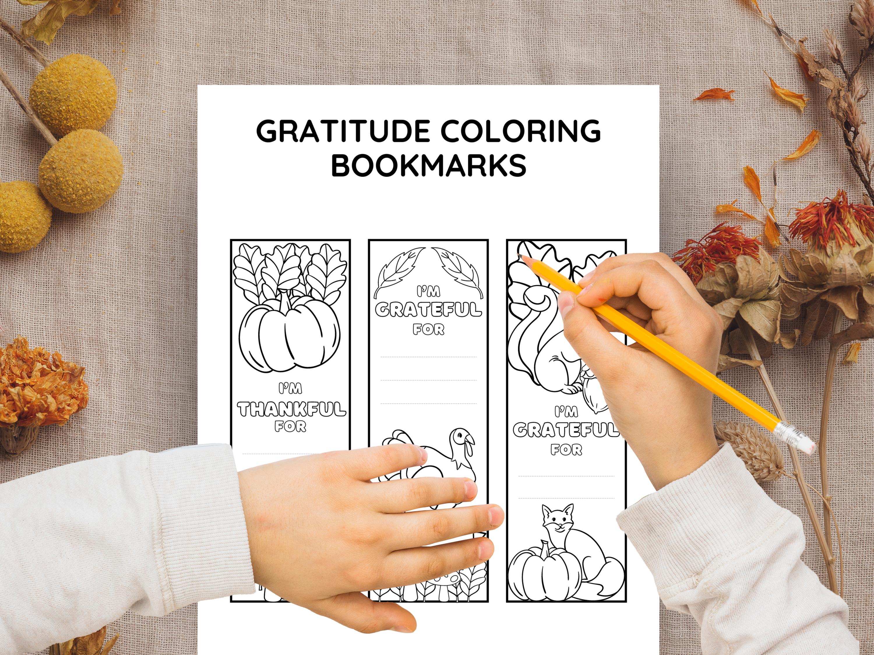 Thanksgiving Kids Coloring Bookmarks Fall Coloring Activity ...