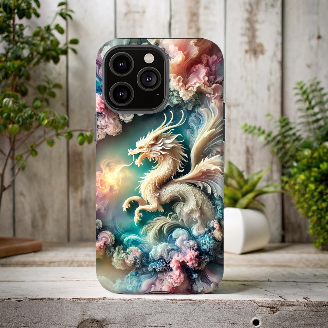 Fantasy Dragon Phone Case - Celestial Mythical Creature With Ethereal ...