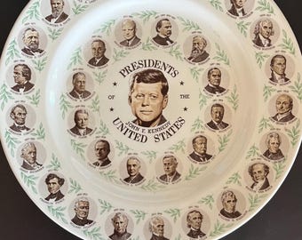 Presidents USA JFK Decorative Plate