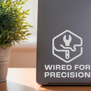 Adesivo in vinile per elettricista: adesivo per auto, portatile, bottiglia e tecnico elettrico resistente alle intemperie