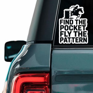 Barrel Racing Decal: Rodeo Cowgirl, Horse Rider Vinyl Sticker