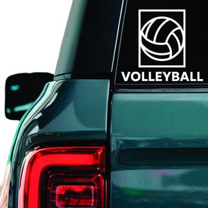 Volleyball ball decal, Volley player sticker, Volleyball coach decal, Competitive Volleyball sticker, car window sticker