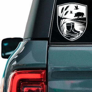 Fishing Boots Decal: Lake Fishing Sticker, Camping Adventure