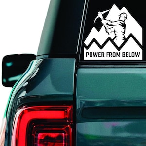 Coal Miner Decal: Durable Vinyl Sticker for Car, Laptop, and More